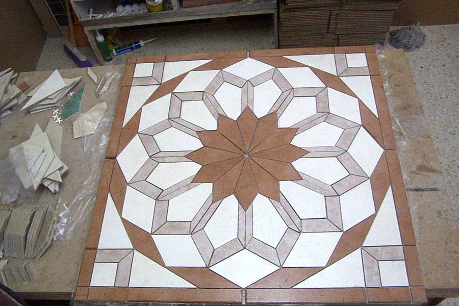 Mosaic tile design - Floor - Medallion. 