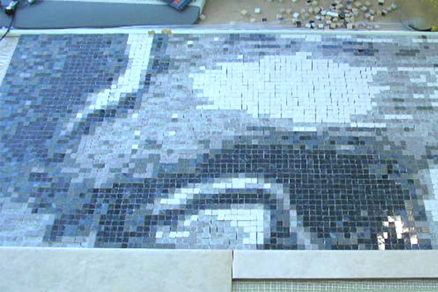 Mosaic tile design - Pixel Art - process - 2005.